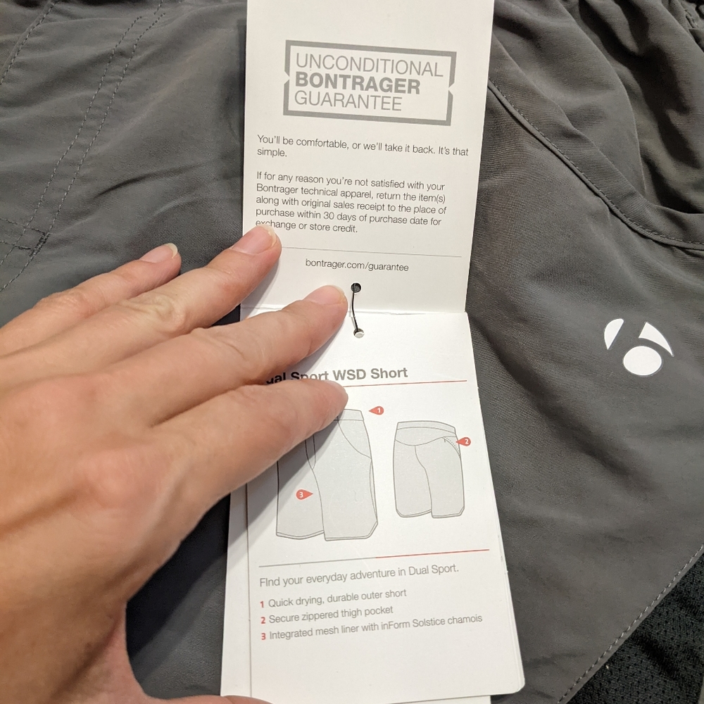 Women's Bontrager Gray Dual Sport Cycling Short MTB Padding Size Small - Picture 15 of 17